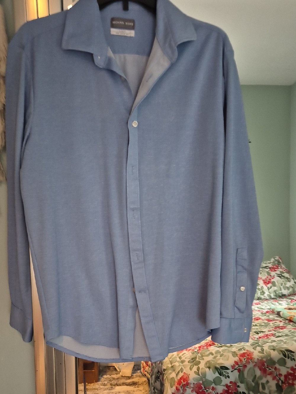 Michael Kors Men's Sky Blue Lightweight Shirt Jacket
